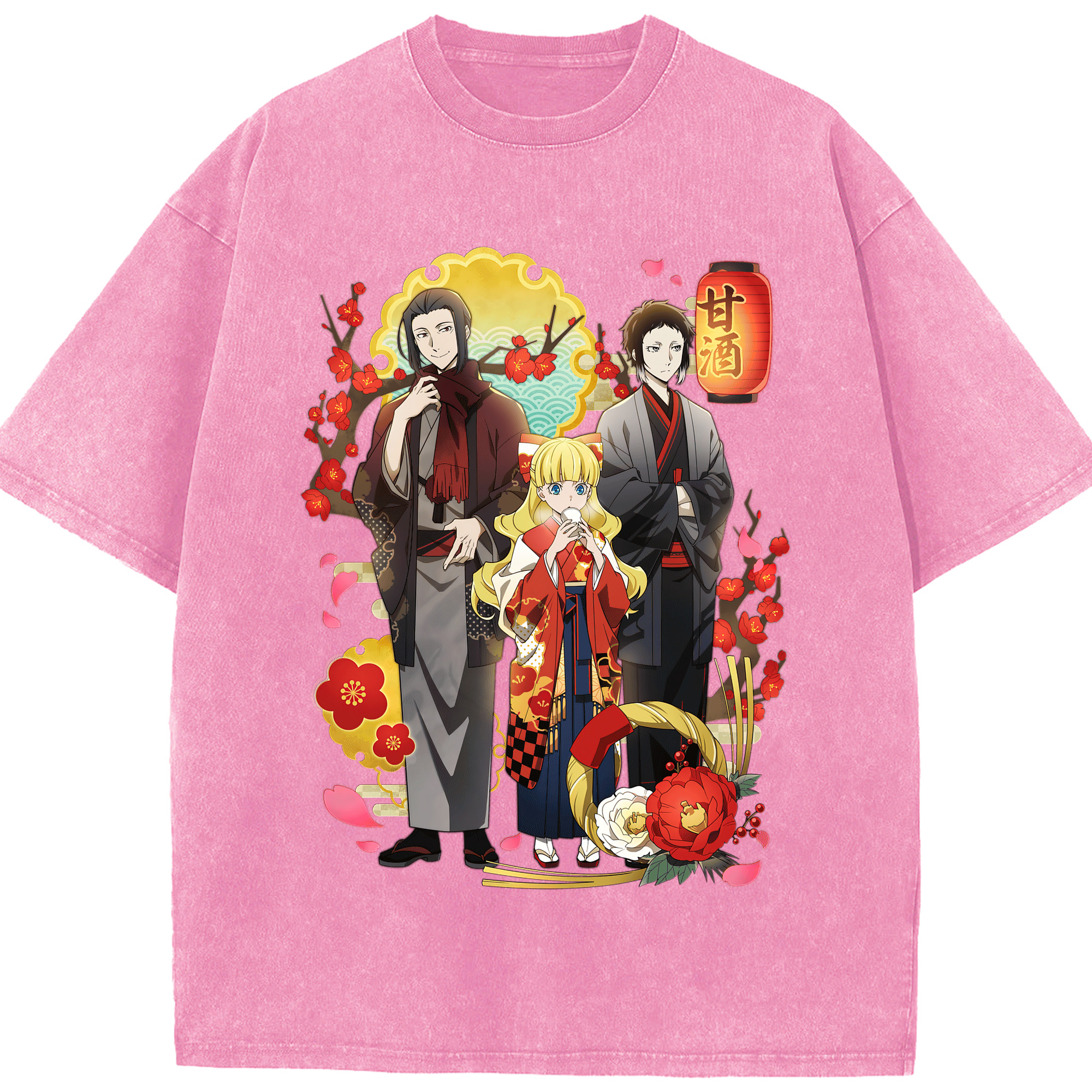 （画像用） 文豪ストレイドッグス Bungo Stray Dogs 綿100% ヴィンテージ風 半袖Tシャツ（フロントプリント）